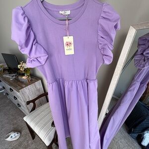 Entro Lavender Ruffle dress